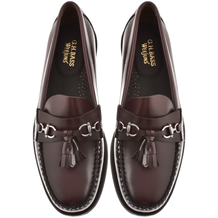 Bass Weejuns Men s Lincoln Tassel Horse Bit Loafer in Wine Leather Size UK 8 END Clothing